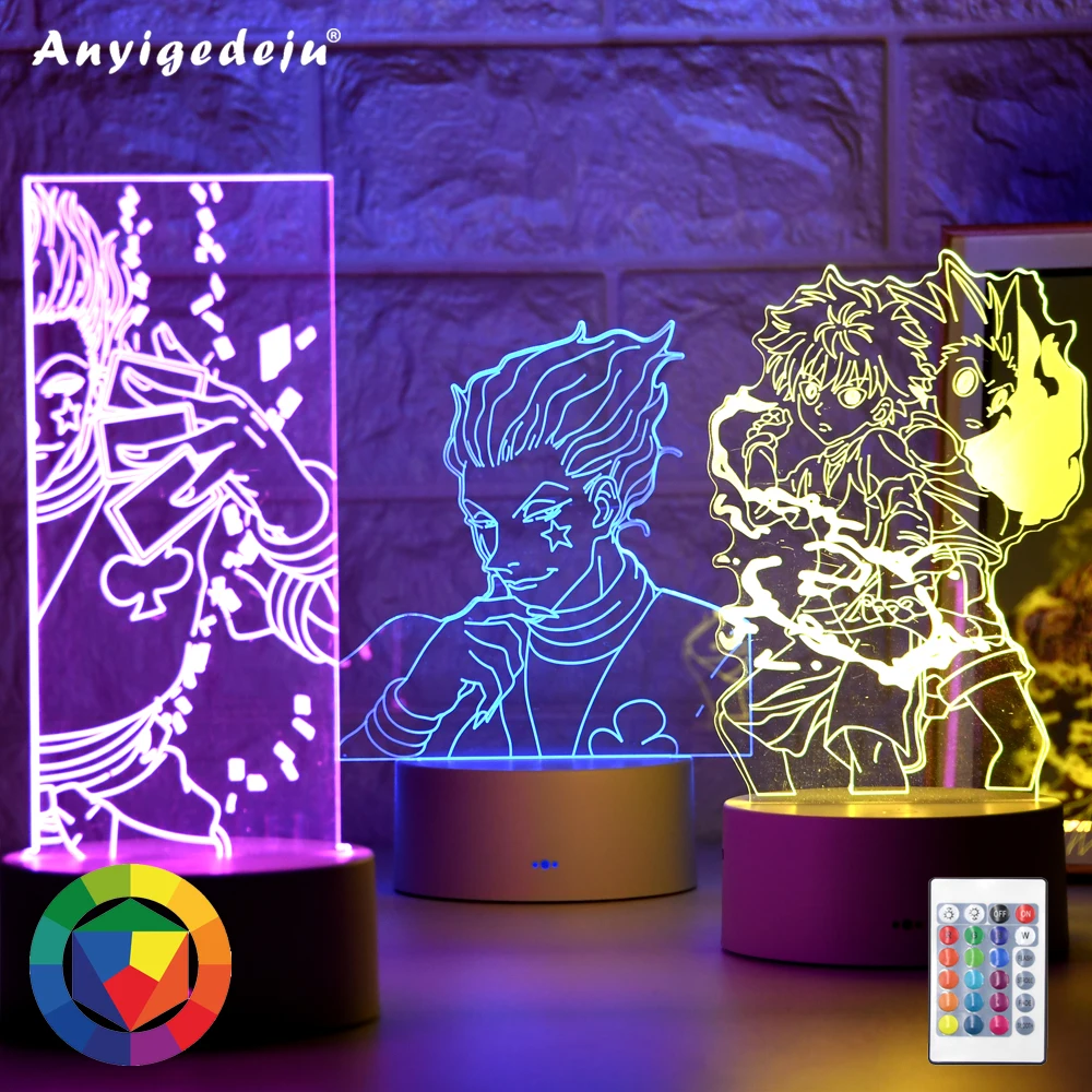 Новинка 3d лампа в стиле аниме HUNTER x Gon и Killua ночник виде фигурки для детской