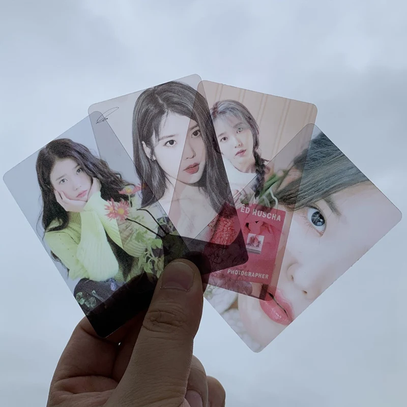 4 шт./компл. IU Ji Eun прозрачная Фотокарта Новые поступления хорошее качество ПВХ