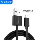 ORICO Micro USB 2,0 зарядный usb-кабель для передачи данных зарядный кабель для смартфонов 30 см * 5-черныйбелый для redmi k20 pro
