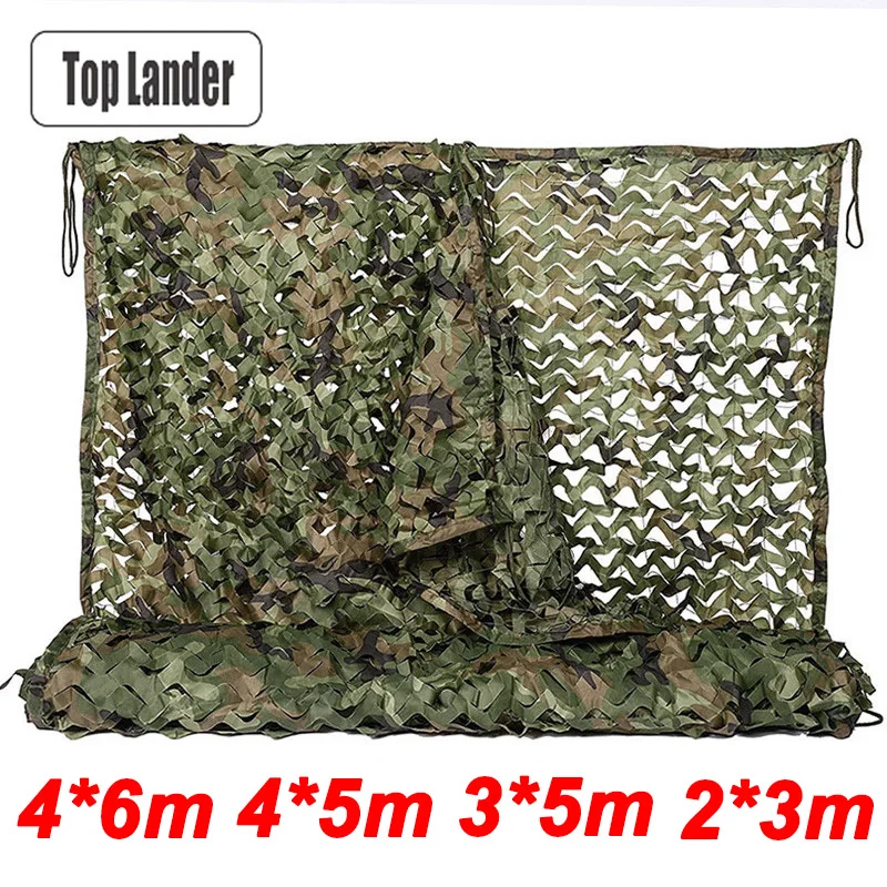 

4x5m 2x3m Military Camouflage Net Camo Netting Army Nets Shade Mesh Hunting Garden Car Outdoor Camping Sun Shelter Tent