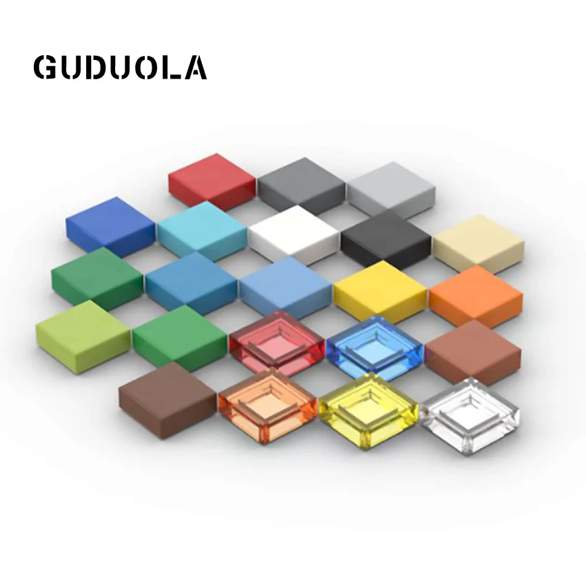 Guduola плитка 1x1 с пазами 3070 Специальный кирпич 3070b MOC строительный блок мелкие частицы игрушки 300 шт./лот