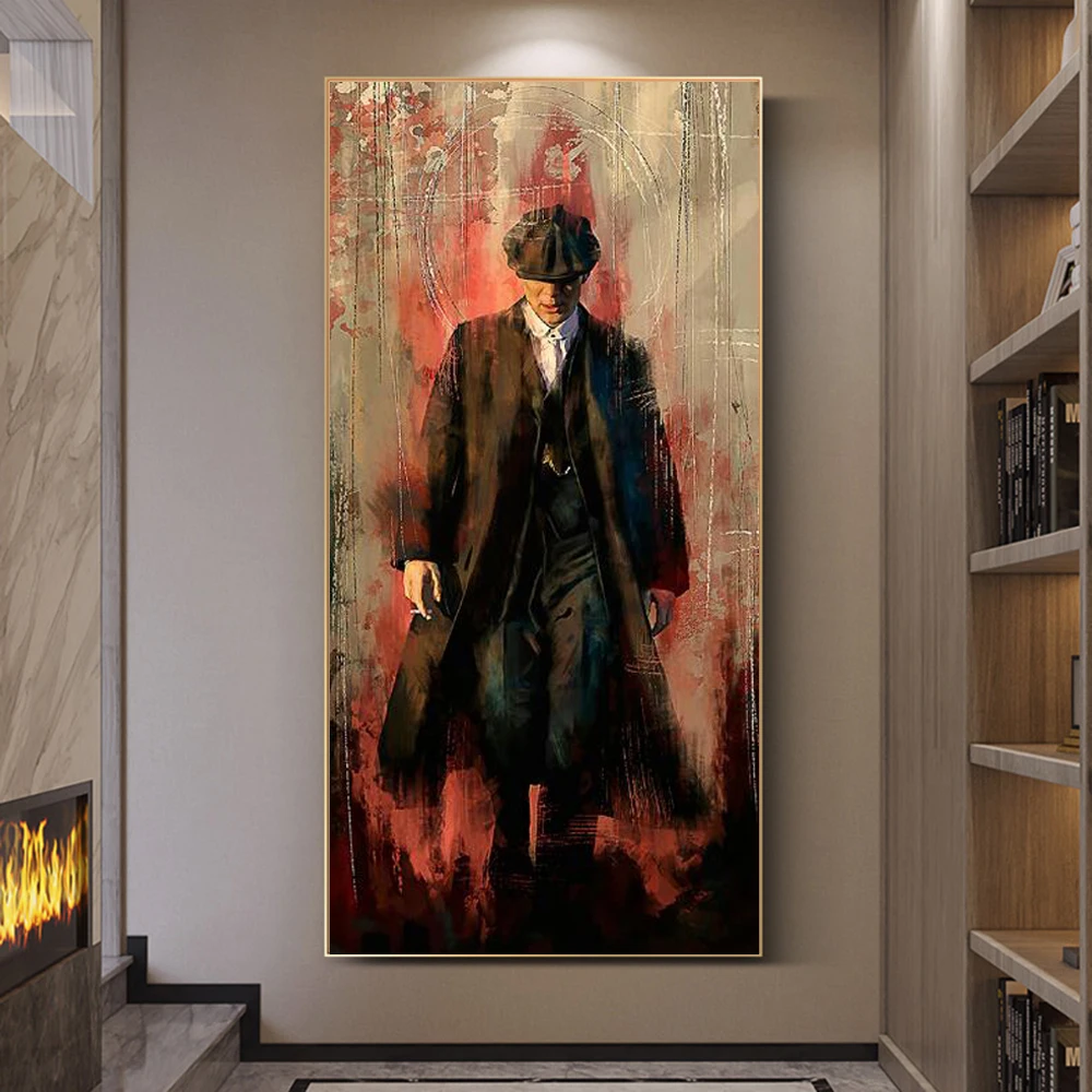 

Retro Peaky Blinders Canvas Art Posters and Prints Graffiti Art Paintings Artwork Pictures Modern Living Room Home Decoration