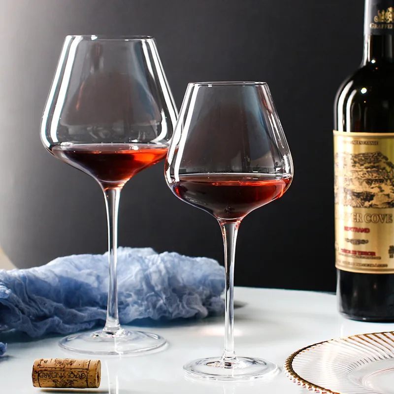 

Creative lead-free crystal red wine glass Burgundian style high transparent high glass wholesale