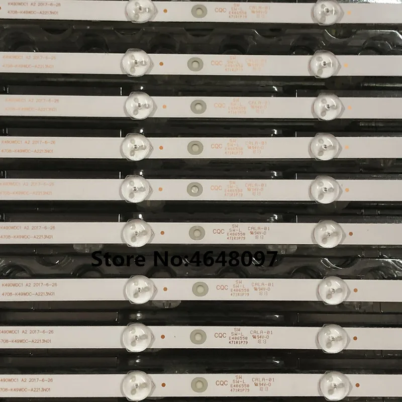 Светодиодная лента 9 шт./лот для подсветки телевизора P hi lis 49 дюймов K490WDC1 A2 4708 K49WDC