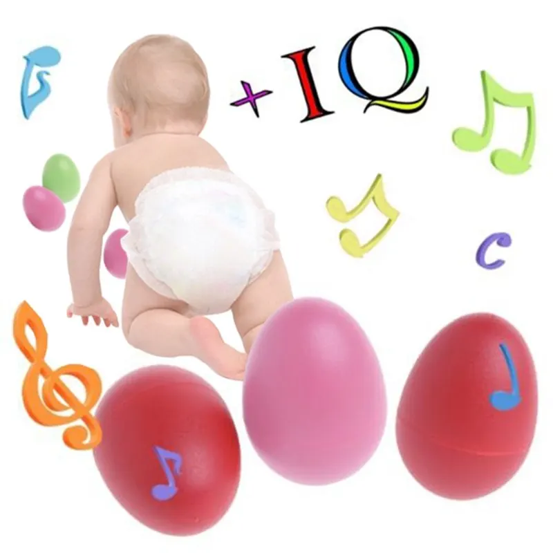 Пластиковые песочные яйца случайных цветов раннего возраста музыкальное