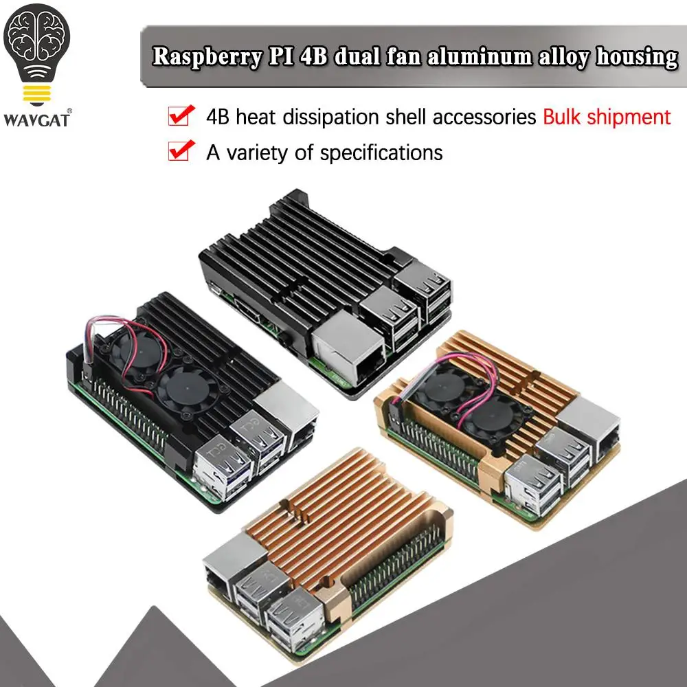 

Raspberry Pi 3 Model B plus dedicated Aluminum Case with Dual Cooling Fan Metal Shell Black Enclosure for Raspberry Pi 3 Model B