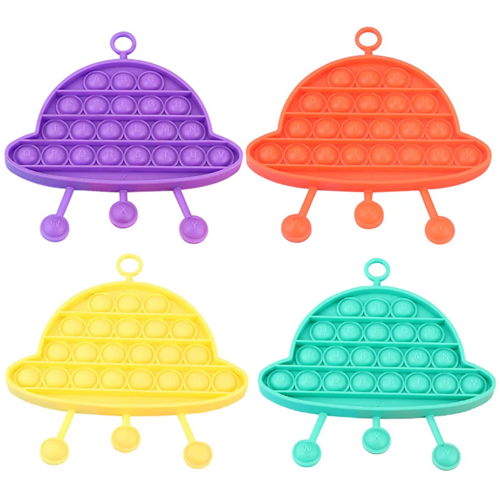 

Silicone UFO Shaped Push Bubble Fidget Toys Anti Stress Educational Toy Children And Adults Decompression Toys