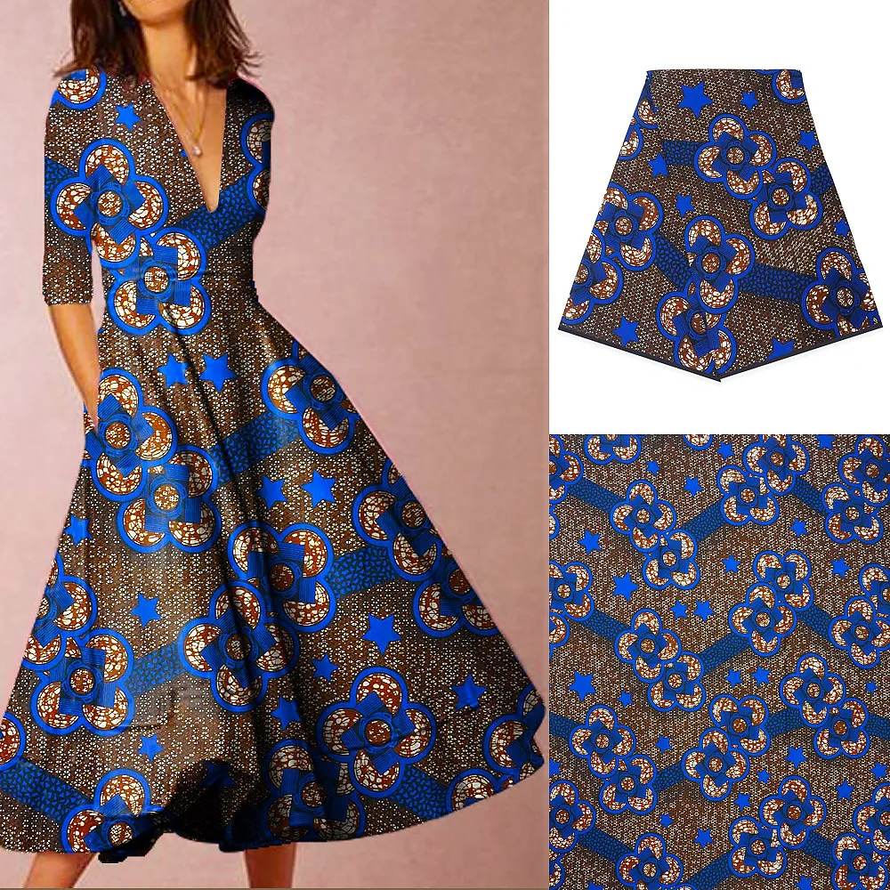 

African 100% Cotton Original Real Wax Ankara Fabric 2020 African Print Fabric For Wedding Dress Tissue African Fabric Wax Fabric