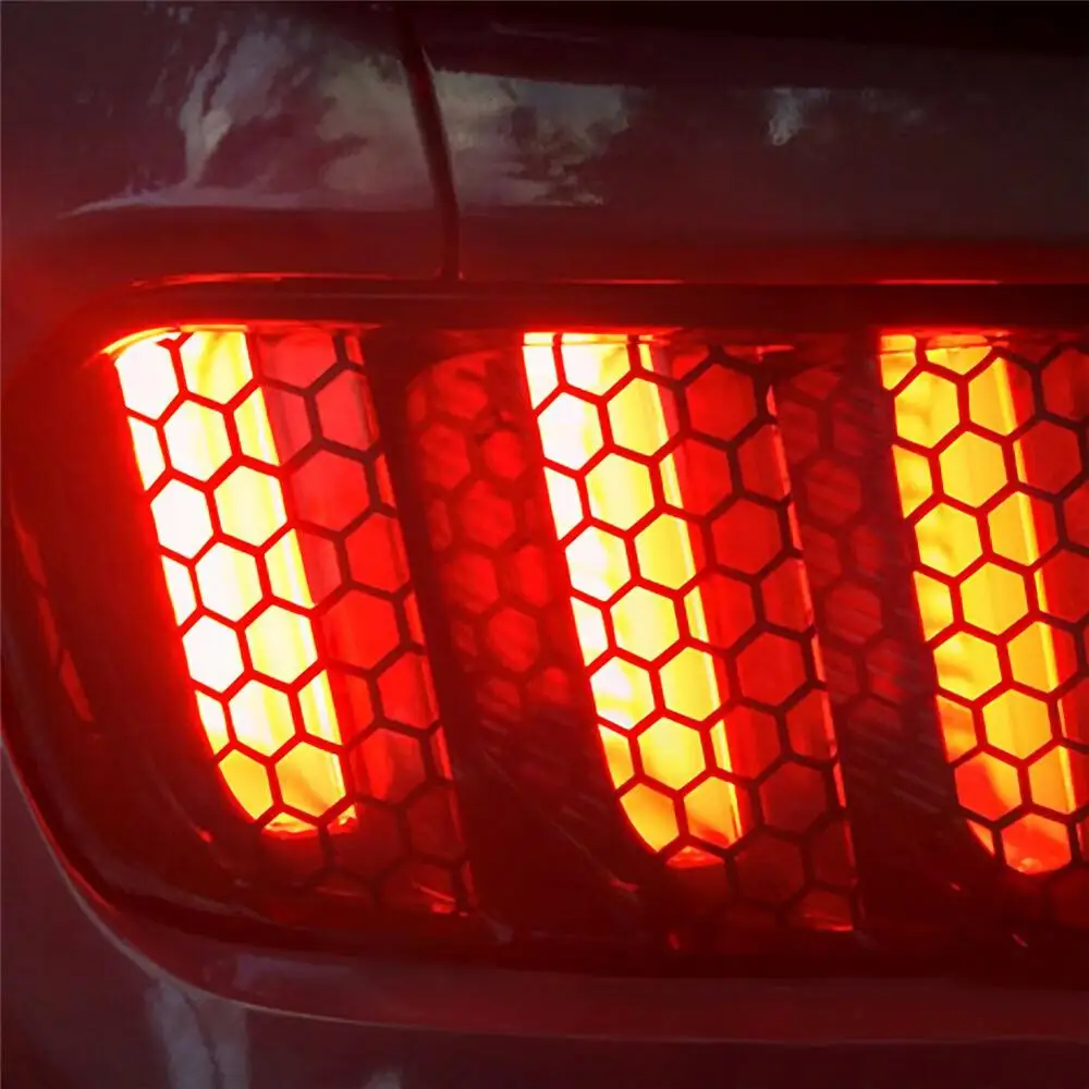 

Car Rear Tail Light Honeycomb Stickers Car Exterior Accessories Taillight Lamp Cover for All Car Models Drop Shipping