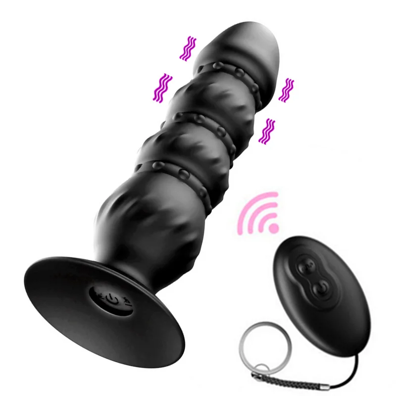 Беспроводной Вибратор с пультом ДУ Анальная пробка для массажа простаты и