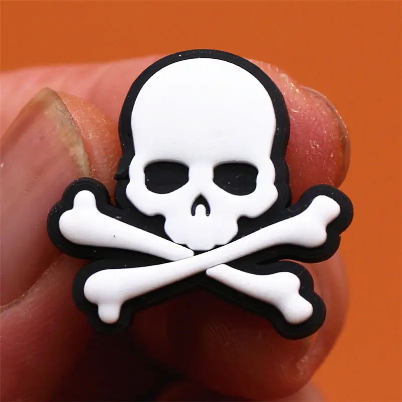 Single Sale 1pcs PVC Death Sign Shoe Charms Accessories Decorations Fire Extinguisher Croc jibz Buckle for Kids Party Xmas Gifts