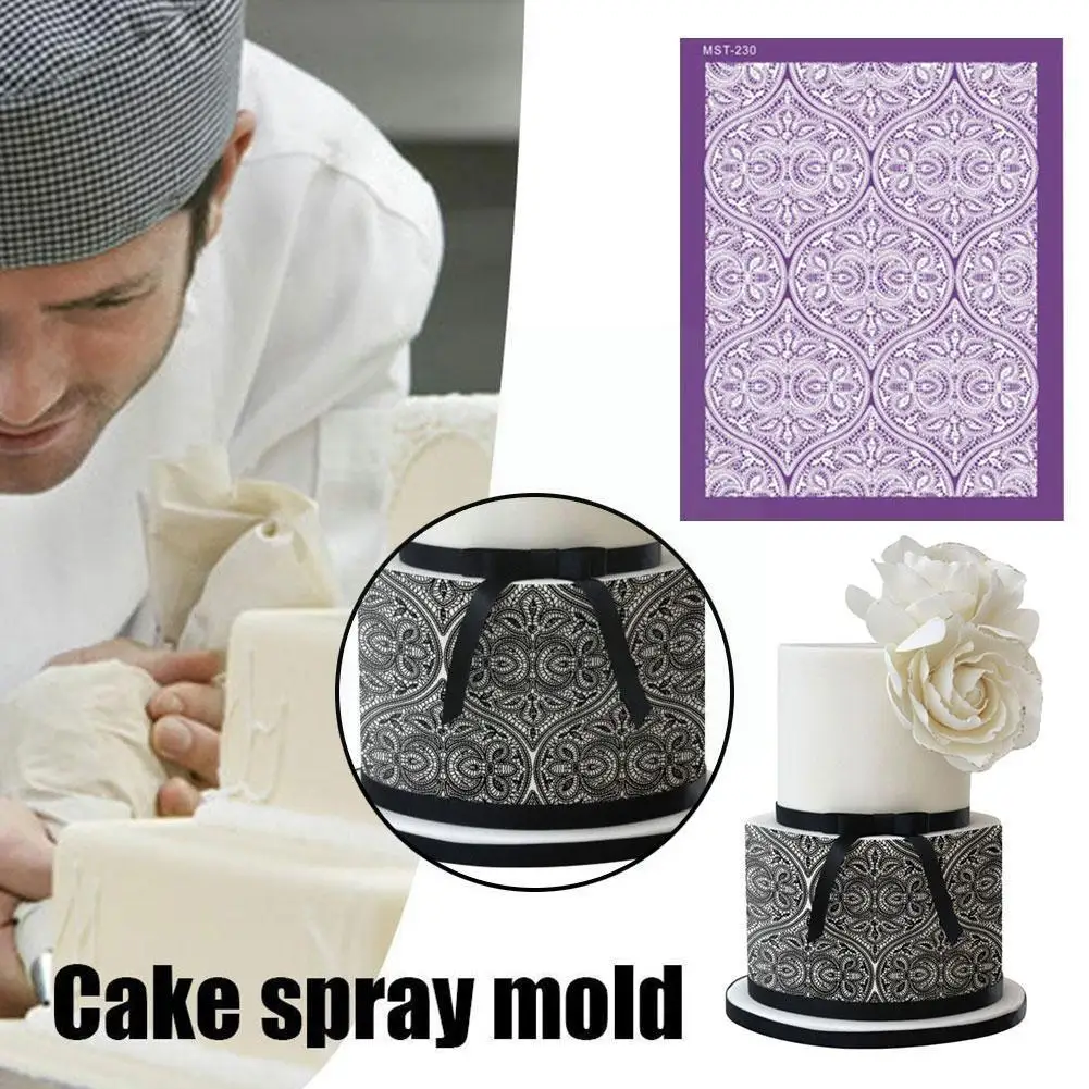 

Irregular Lace Design Cake Stencil Meshs Stencils For Wedding Cake Border Stencils Fondant Mould Cake Decorating Tool Cake U0j0