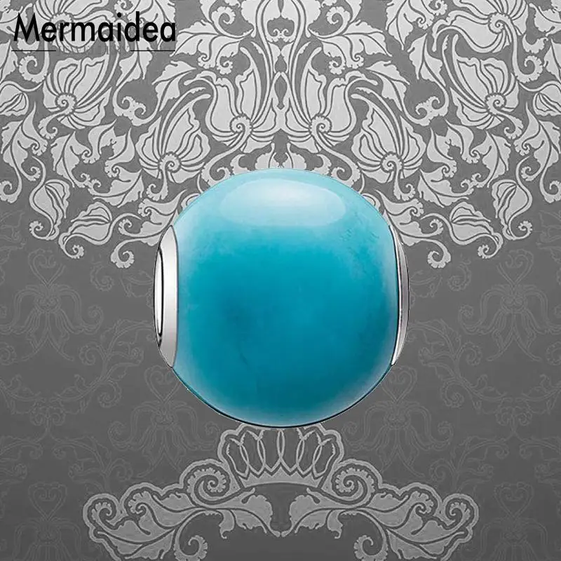 DIY Beads Howlite Charm Bead Fashion silver plated Jewelry Trendy Gift For Women Men Boy Girl Fit Bracelets Necklace Choker New | Украшения