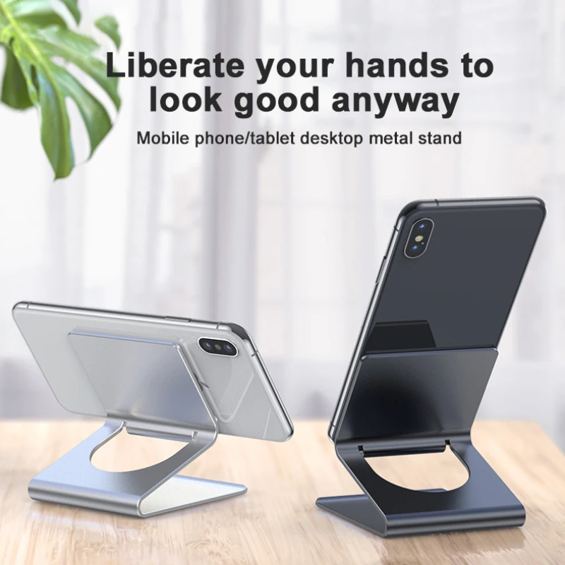 

Phone Holder Stand For IPhone Xiaomi Metal Phone Holder Desktop Stand Desk For Huawei Samsung Smart Phone Accessories Stand