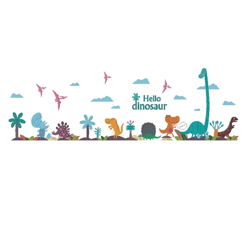 

Cartoon Dinosaurs Wall Sticker for Kids Room Decor Aesthetic Lovely Dinosaur Baby Mural Bedroom Living Room Wall Decor Wallpaper