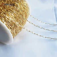 trendy cuban chain for jewelry making diy jewelry crafts 18k real gold plated chain spool bracelet necklace making supplies