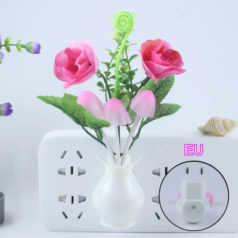 

Light Sensor Sensitive Romantic Colorful LED Night Light Pomegranate Potted Night Light For Home Bedroom Wall Decoration