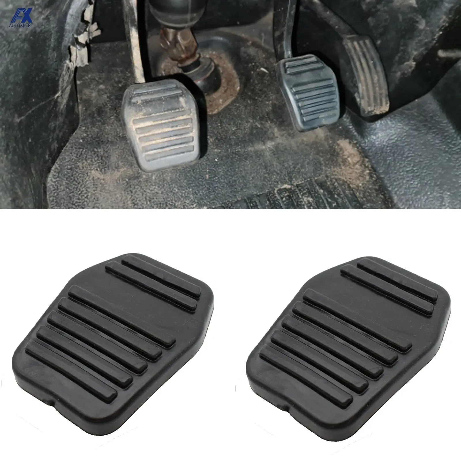 

2Pcs Brake Clutch Pedal Pad Rubber Cover For Ford Cougar Focus Mondeo Turnier Scorpio Transit MK6 MK7 Connect Tourneo Non-Slip