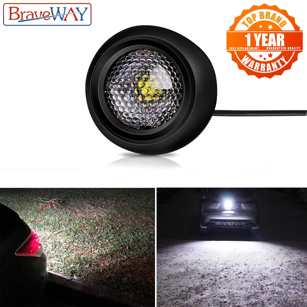 

BraveWay LED Reversing Light for Car Auxiliary Led Working Light 12V Auto Lamp car accessories 1156 P21W 1157 T20 T10 LED W5W