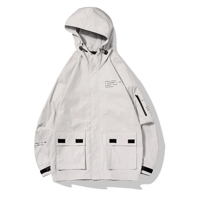 Ветровка-бомбер для мужчин и женщин уличная одежда в стиле хип-хоп куртки-карго