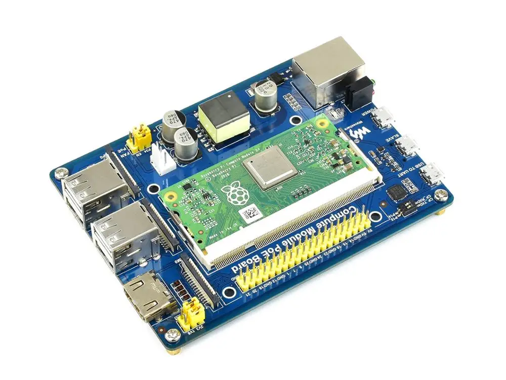 Waveshare компьютерный модуль IO Плата с функцией PoE для Raspberry Pi CM3/CM3L/cmm3 + / CM3