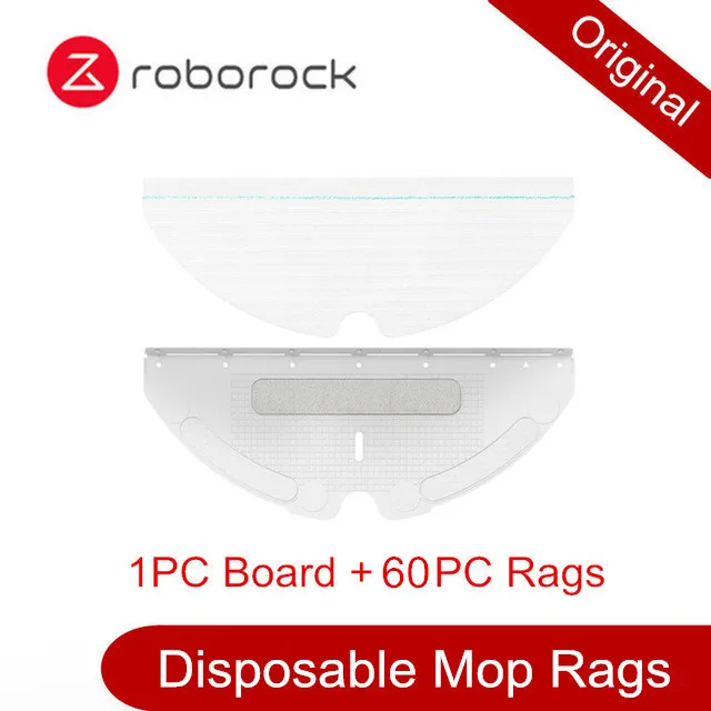 60PC Disposable Rag Roborock часть Съемная основная щетка, моющийся фильтр одноразовые тряпки для Mi 1 1S Roborock S50 S55 S6 E20 E35 - Цвет: 60PC Disposable Rag