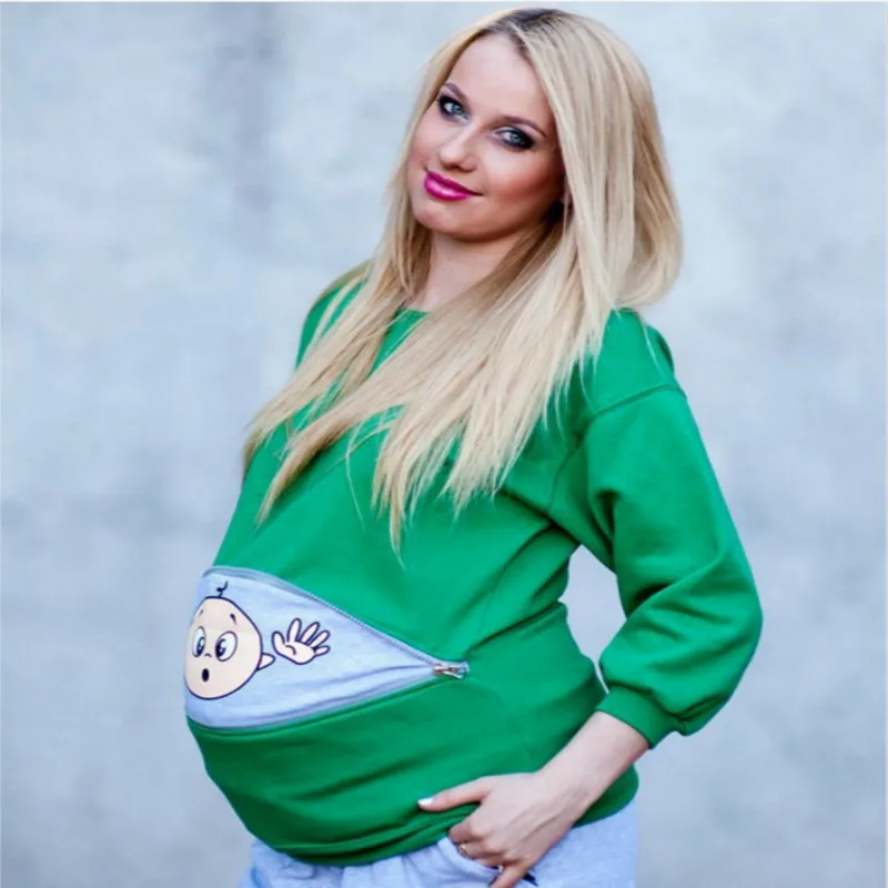 

Pregnant Tshirt Women Maternity Clothes Maternity Tops Large Size Cartoon Pregnant Women Long Sleeve Sweater Ropa Embarazada