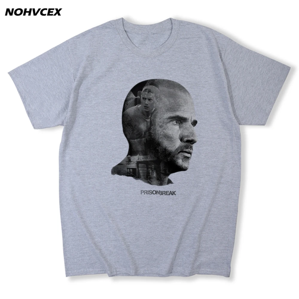 Футболка мужская с принтом побег из тюрьмы смешная одежда для мужчин хлопковая