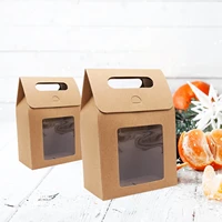 12pcs kraft paper bag khaki candy bag wedding favors gift box package birthday party baby shower craft packaging bags flip cover