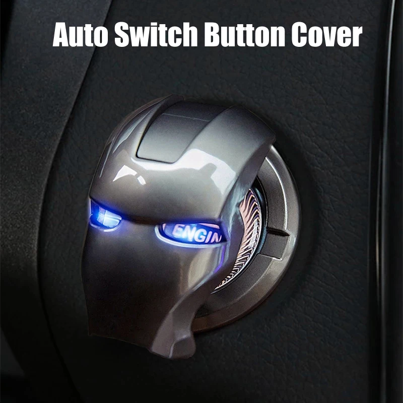

For Ford Focus 2 1 Fiesta Mondeo 4 3 Transit Fusion Ranger Mustang KA S-Max Iron Man Push Start Button Switch Button Cover