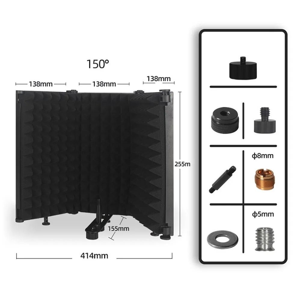 

Three-door Soundproof Cover, Sound-absorbing Sponge Soundproof Board, Soundproof And Noise Reduction Board For Recording Studio