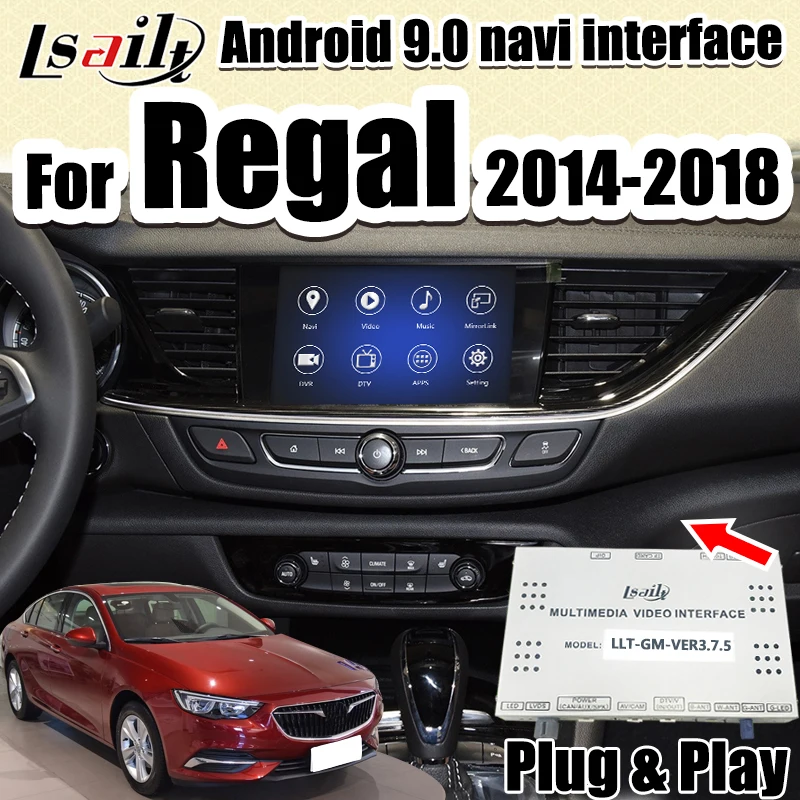 Android 9 0 CarPlay и видеоинтерфейс для Buick Regal 2014 18 система Intellink с GPS навигацией