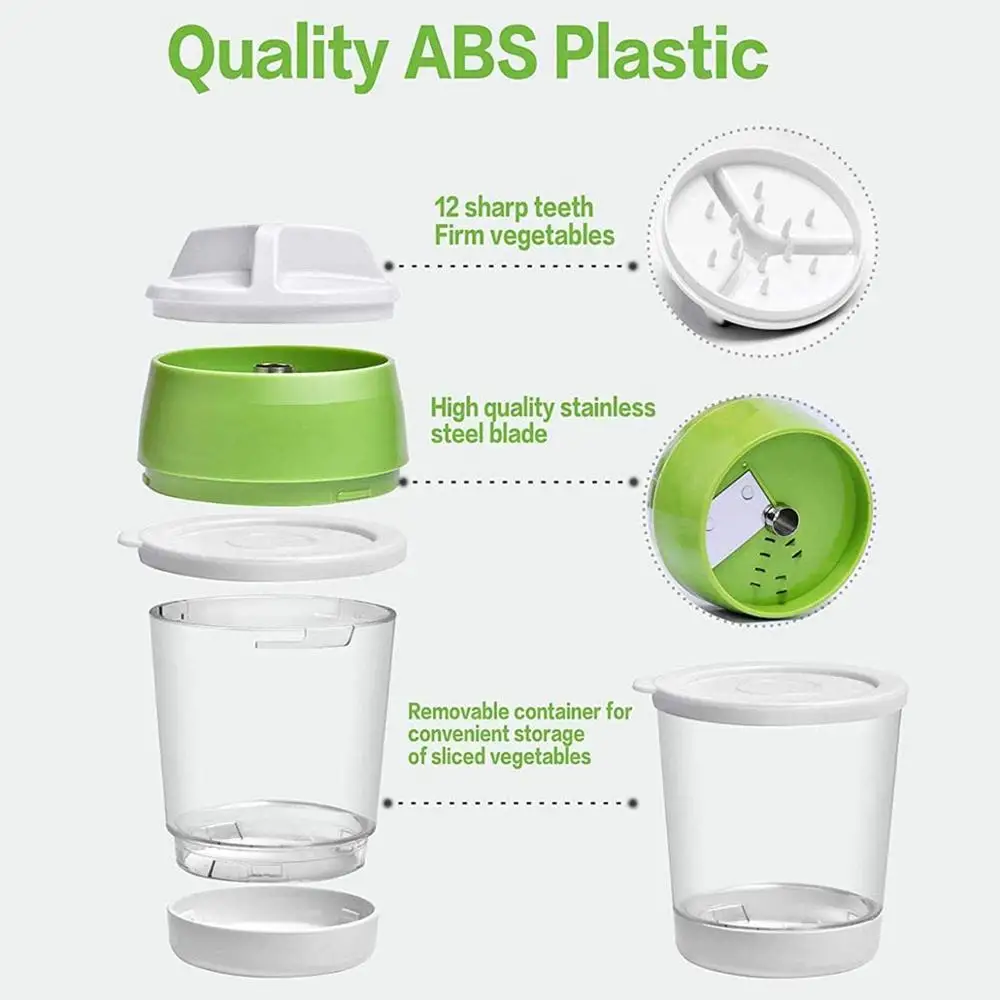 Ручной спирализатор 5 в 1 настраиваемый спиральный резак для овощей контейнер