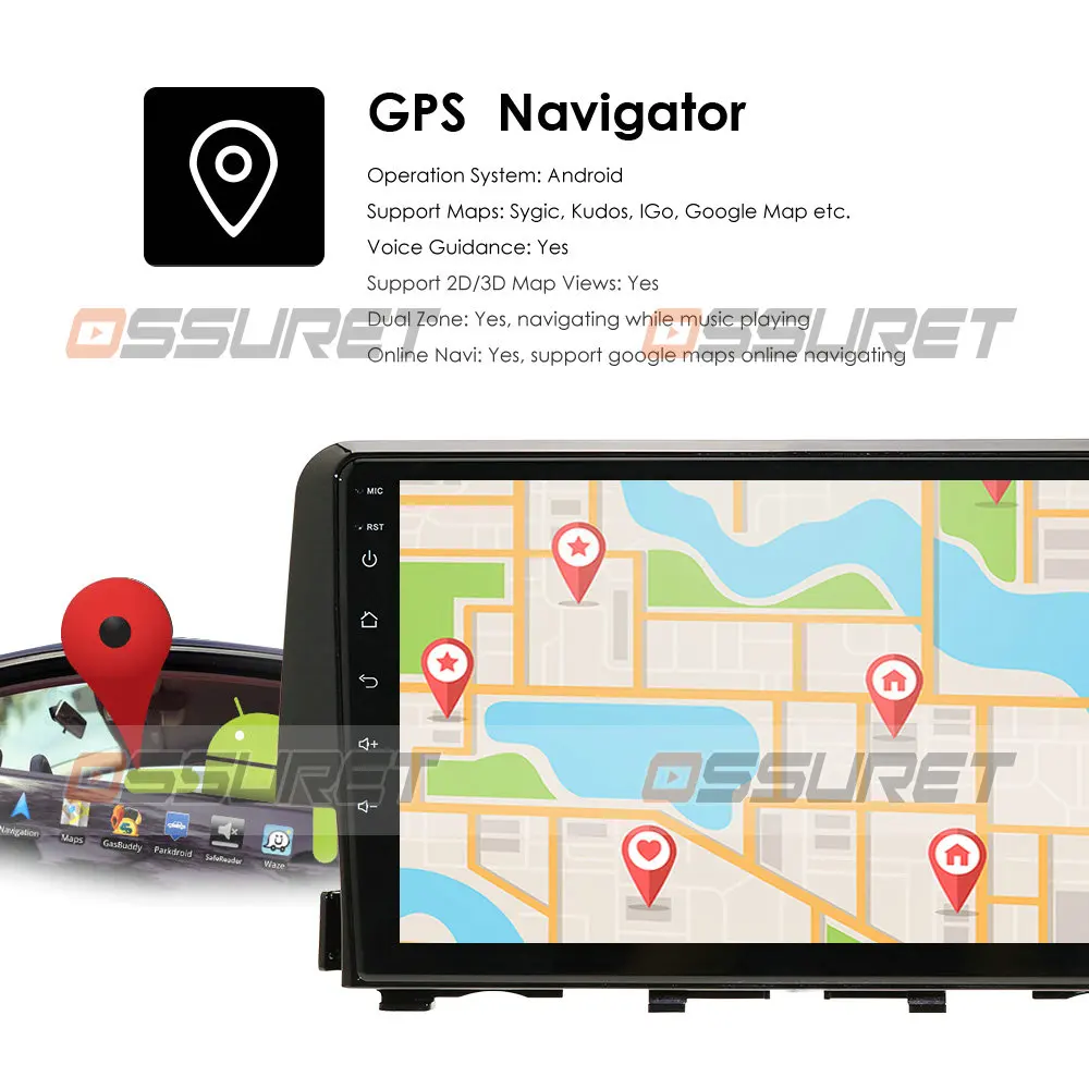 Hizpo Android 10 автомобильный стерео для Honda Civic 2015 2016 2017 радио с 9 &quotЭкран &amp GPS