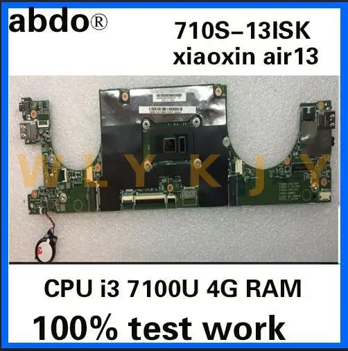 Abdo 448.0A701.0011 материнская плата для Lenovo 710S-13ISK xiaoxin air13 ноутбука CPU i3 7100 4G RAM 100%