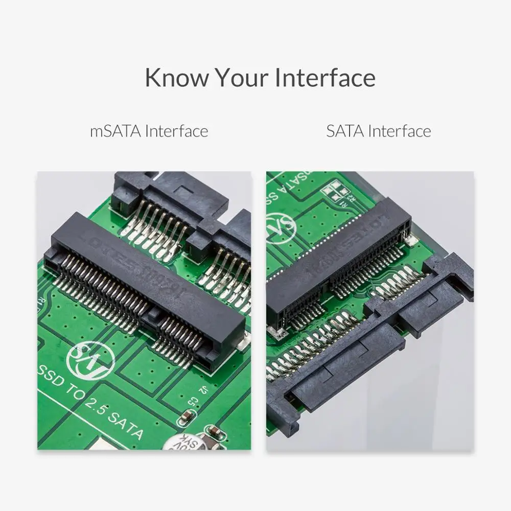 Адаптер ORICO mSATA для 2 5-дюймового SATA 22PIN адаптер SSD карта поддержка SATA3 протокол