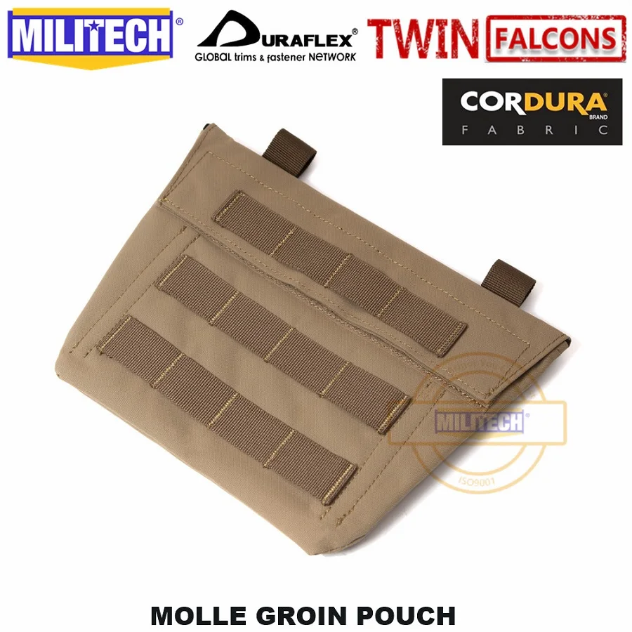 Coyote Brown MILITECH TWINFALCONS TW 500D Delustered Cordura Molle Crye CP паховая сумка паховая в аксессуарах подбрюшная сумка паховая сумка - Цвет: Coyote Brown