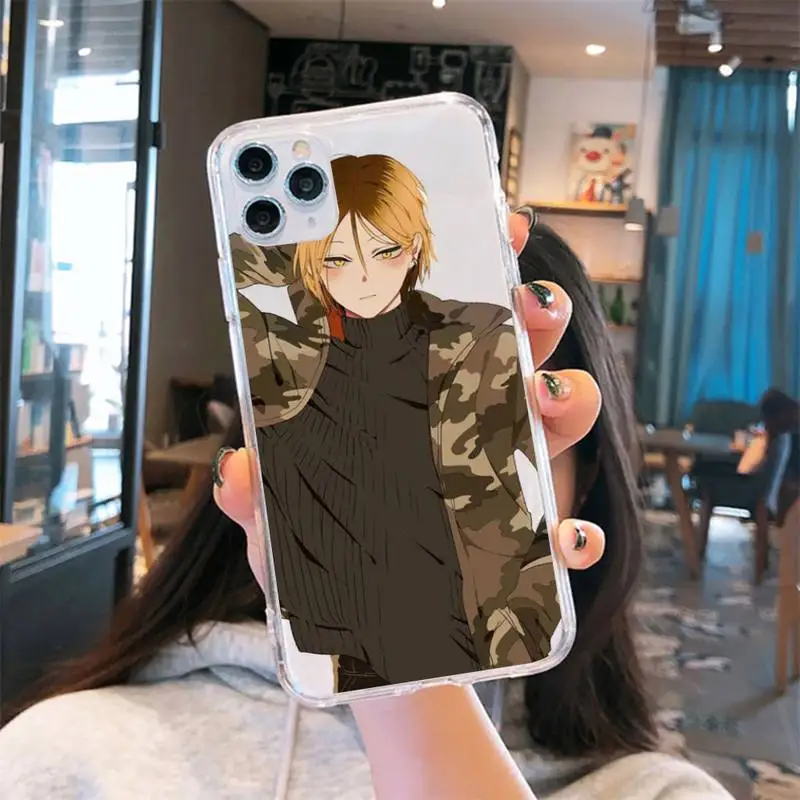 

Anime Kenma Kozume Of Haikyuu Phone Case Transparent for iPhone 6 7 8 11 12 s mini pro X XS XR MAX Plus se cover funda shell