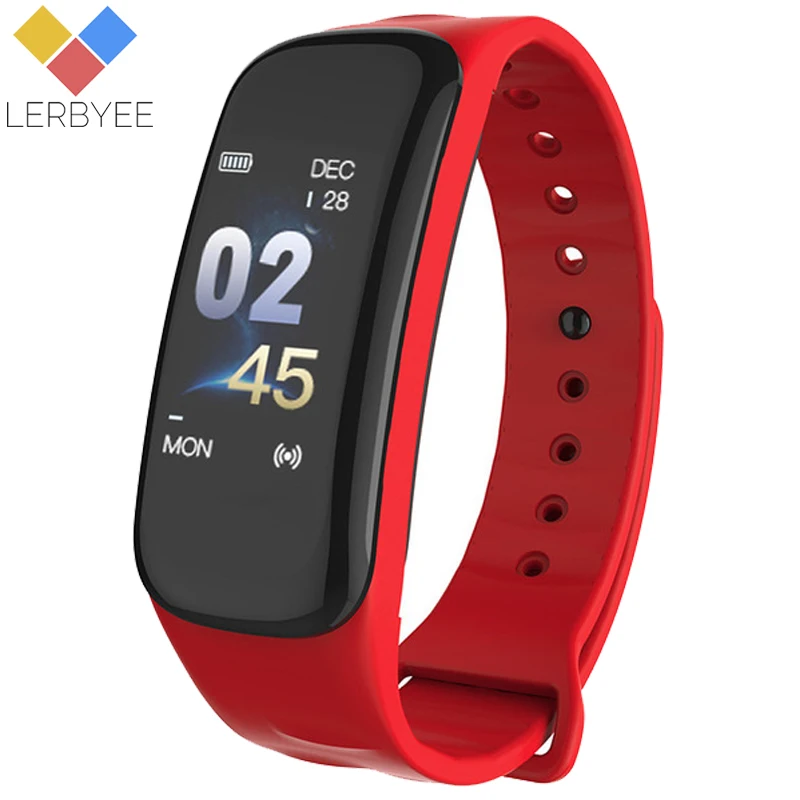 Lerbyee C1 Plus фитнес-трекер с цветным экраном, водонепроницаемый для жизни, мониторинг сердечного ритма, напоминание о звонках и сообщениях, умный браслет для мужчин и женщин