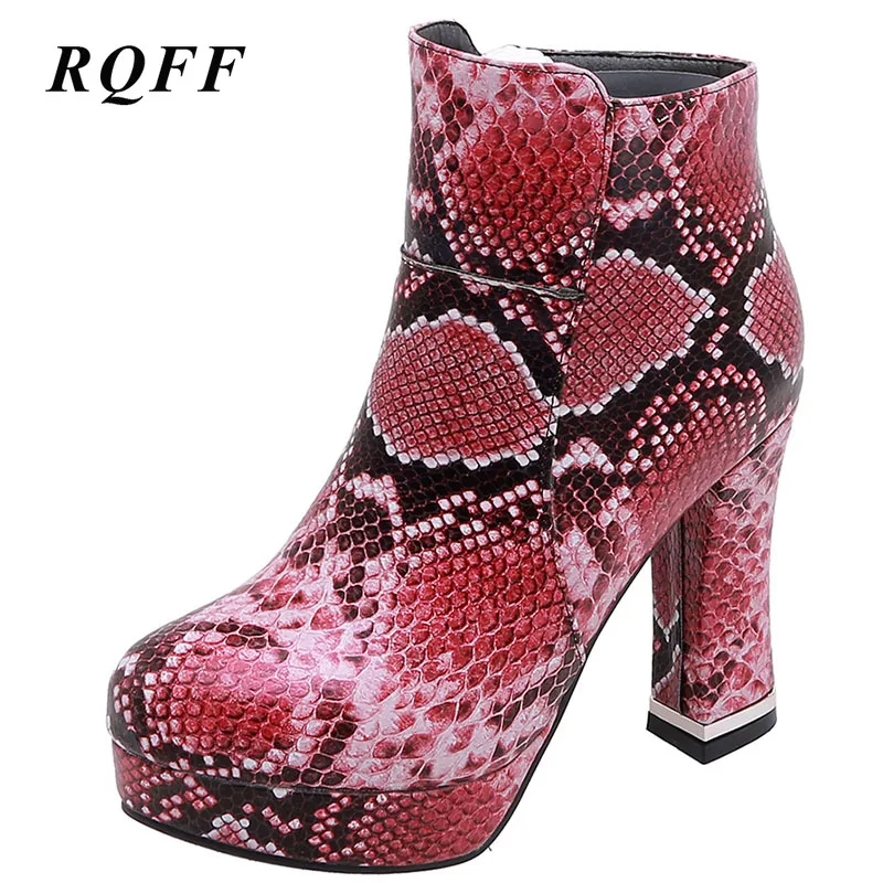 Женские ботильоны на платформе ботинки из искусственной кожи очень высоком