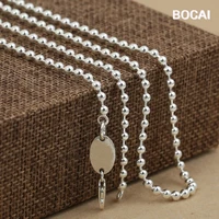 s925 pure silver jewelry kroll cross sweater necklace 3mm long fashion all match silver necklace