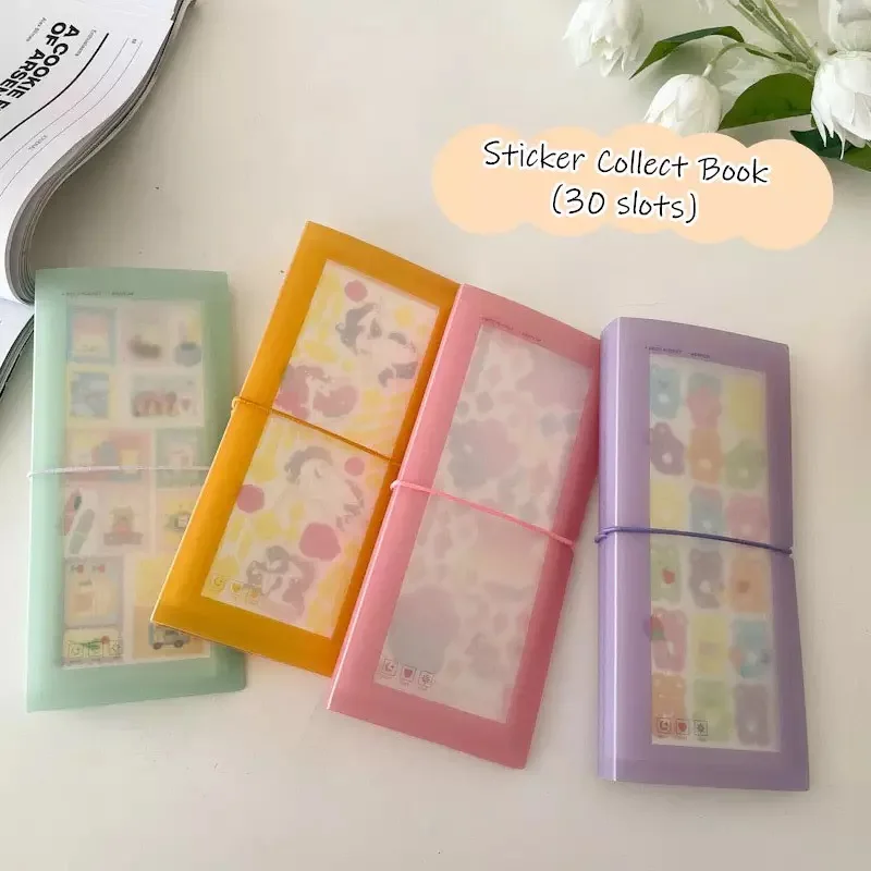 

Double Sided Stickers Collection Book Transparent Bandage Portable Postcards Storage Book Ticket Sorting Holder Stationery