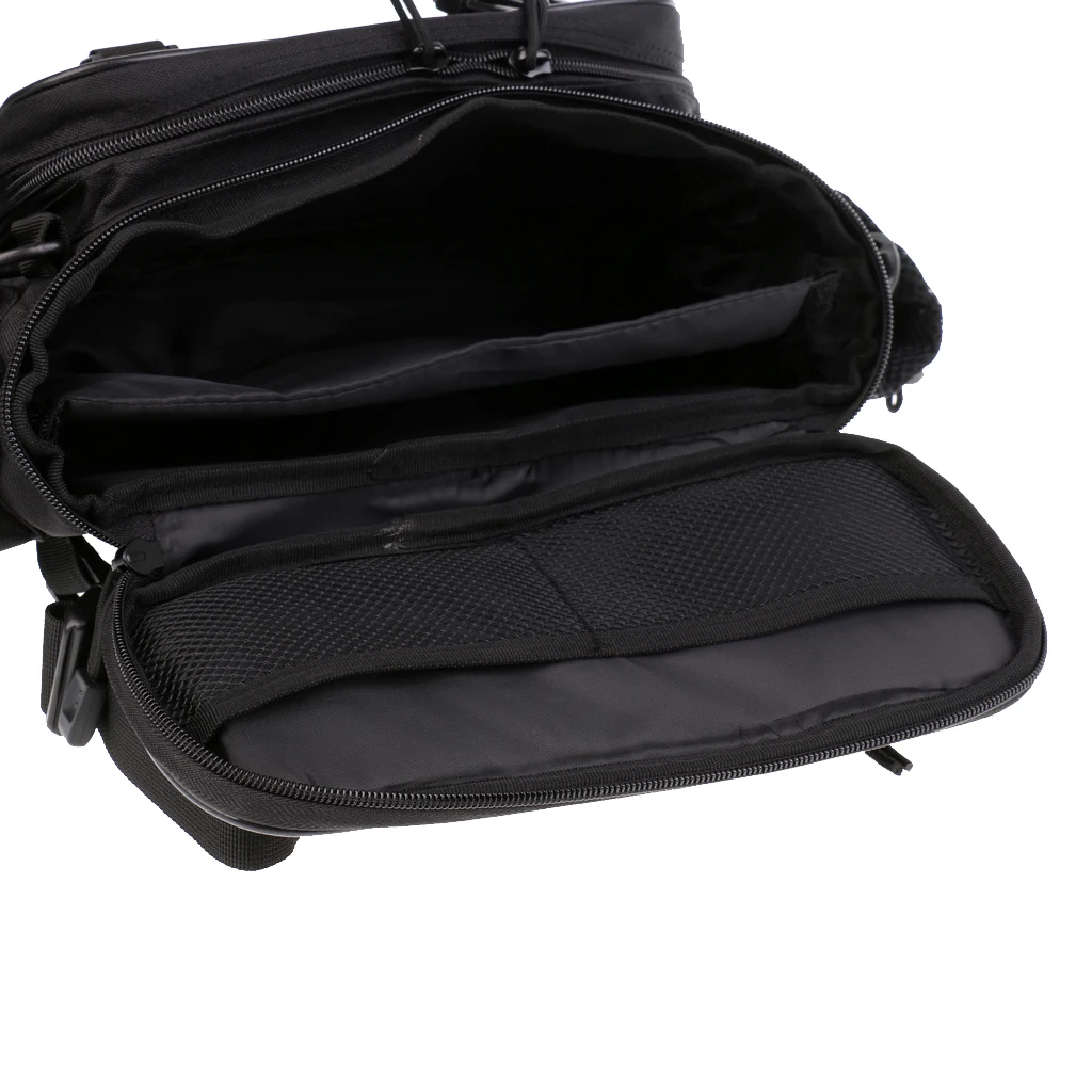 

Multifunctional Fishing Tackle Bag Waterproof Waist Pack Shoulder Bags Black