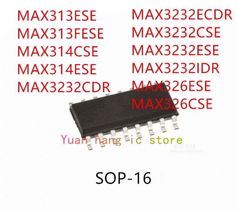 10 шт. MAX313ESE MAX313FESE MAX314CSE MAX314ESE MAX3232CDR MAX3232ECDR MAX3232CSE MAX3232ESE max3232банку MAX326ESE MAX326CSE IC