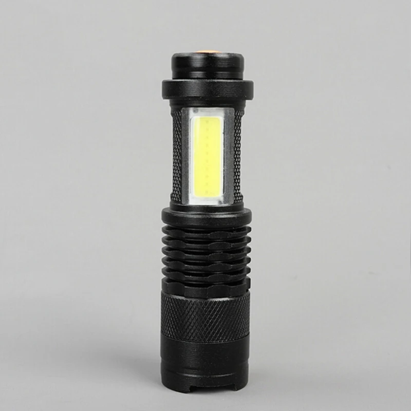 Новый SK68 + COB свет фонарик светодиодный Телескопический Фокусируемый Мини