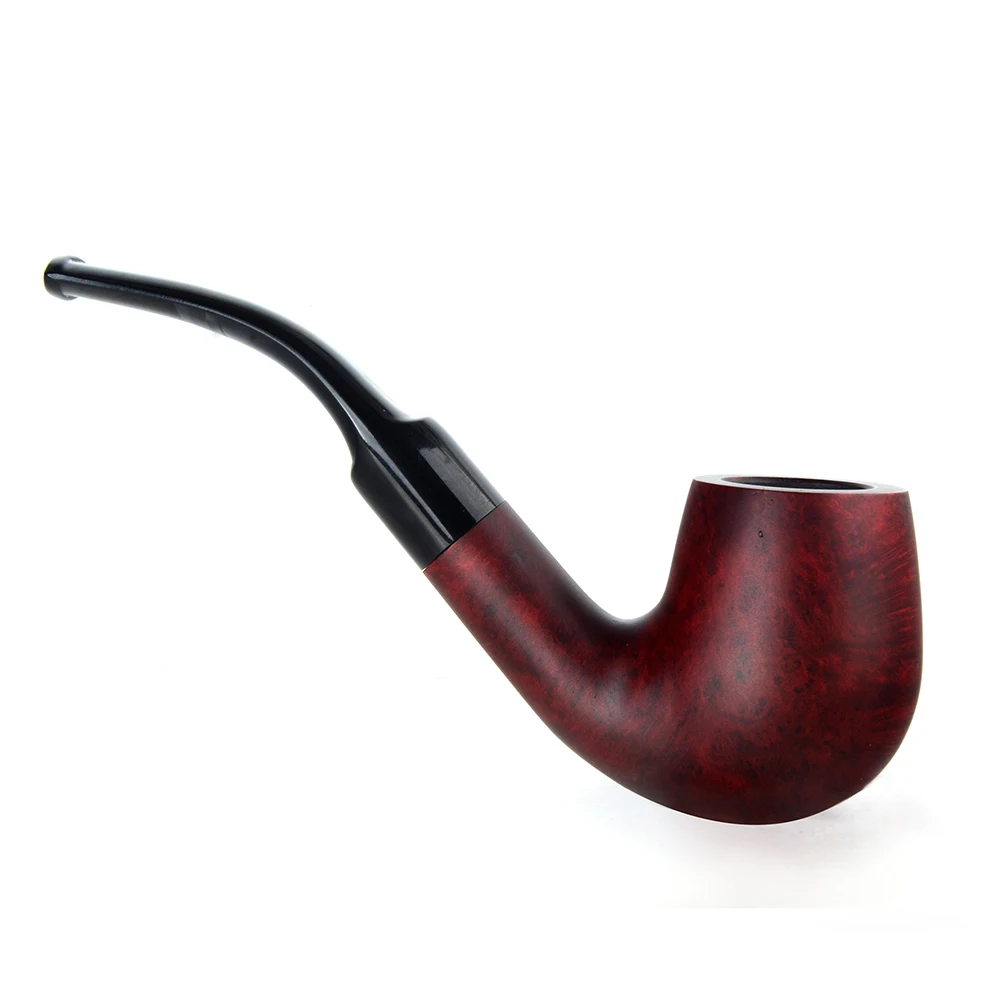 Бриар трубы табака курительная труба гладкая отделка 9 мм фильтр изогнутая