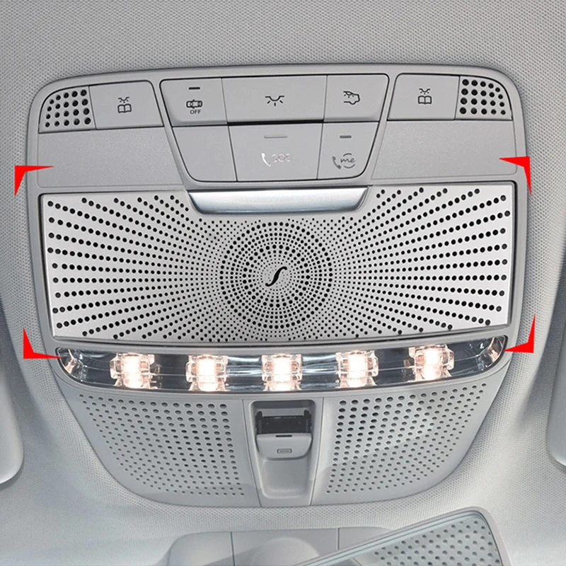 

Car Reading Light Cover trim decoration strips Interior roof Lamp Frames auto accessories For Mercedes Benz C Class W205 GLC