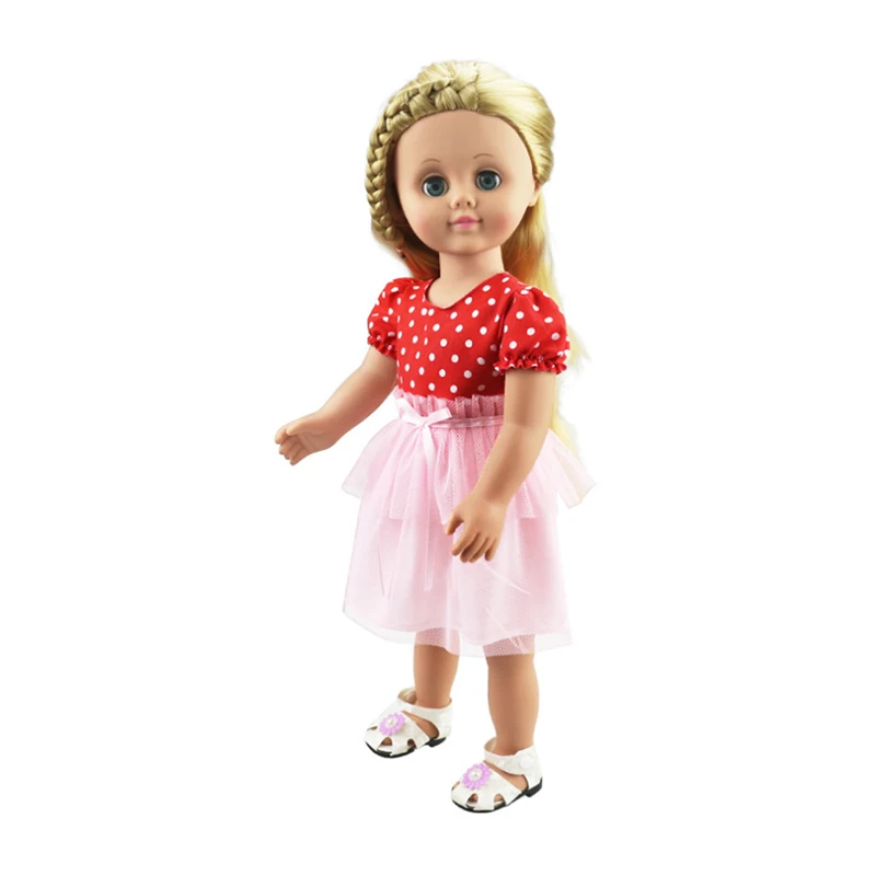 Модное платье для куклы 18 дюймов-аксессуары маленьких детей подходит жизни