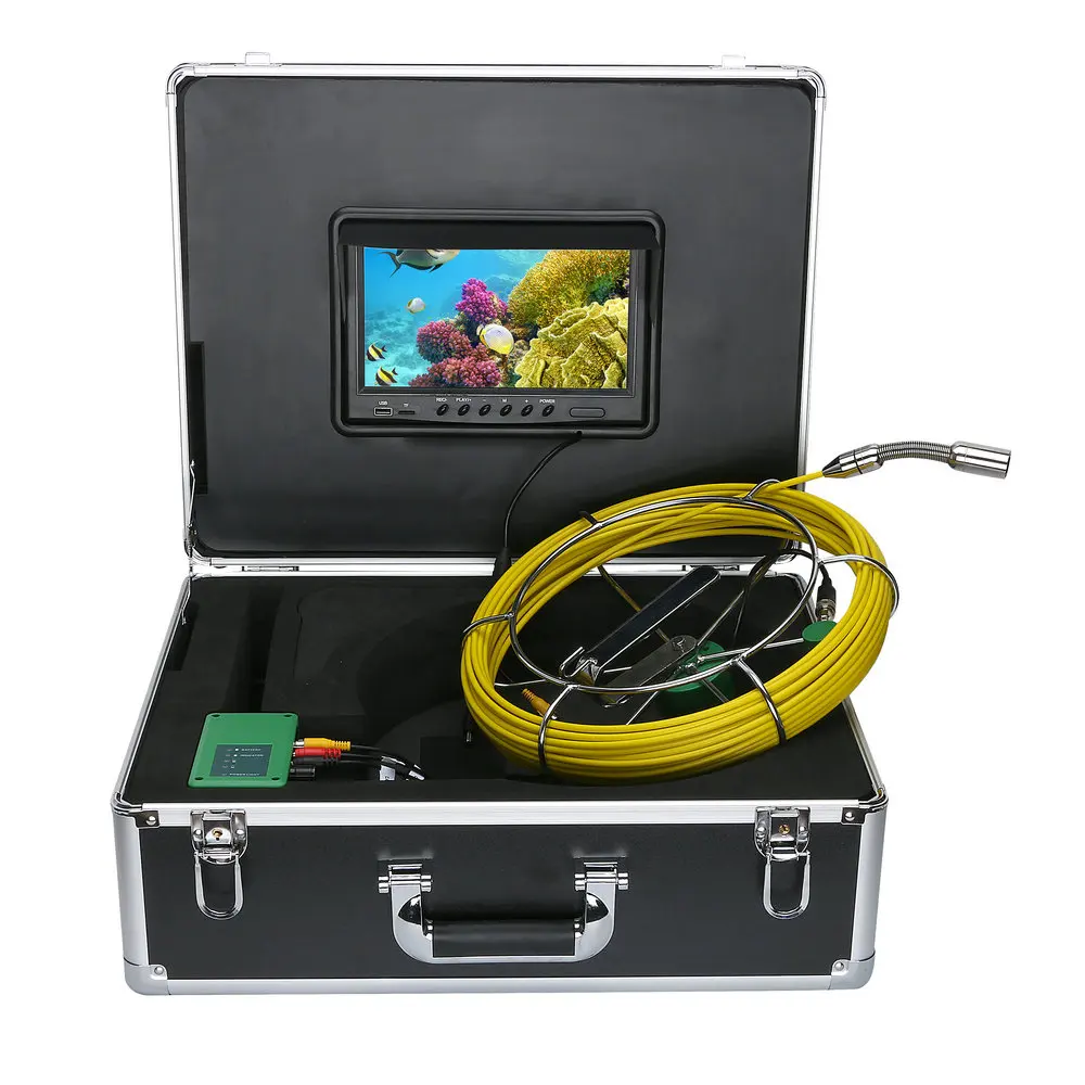 

MAOTEWANG 9" Monitor 30/50M Pipe Inspection Video Camera, 8GB TF Card DVR IP68 Drain Sewer Pipeline Industrial Endoscope