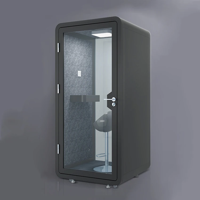 

1.05*2.3m Mobile Telephone Booth Soundproof Webcast Room Movable Conference Office Live Video Room Network Live Studio KTV Room